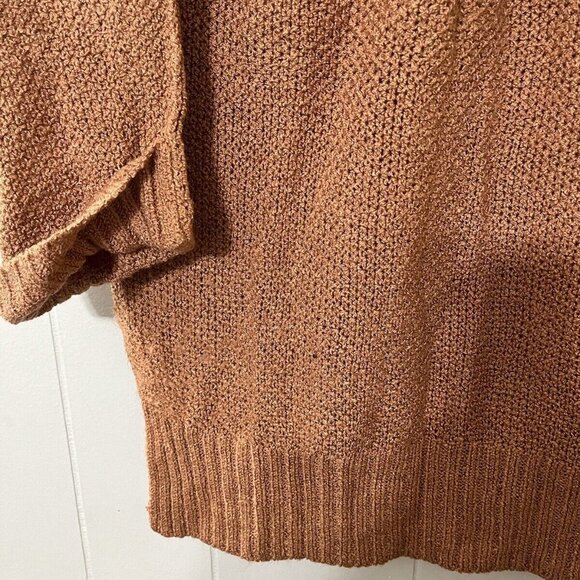 Listicle Womens Burnt Orange Wide Sweater Crew Neck Long Sleeve Size M EUC - Picture 7 of 12